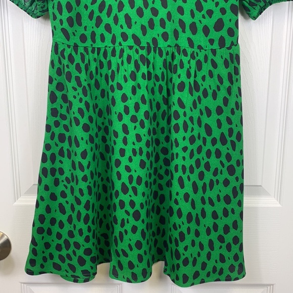 Reformation Kelly green and black Dulce mini dress sz 4 - Picture 11 of 13